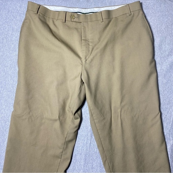 Lauren Ralph Lauren Men Dress Pants W42 Tan Total Comfort 100% Wool Business - Picture 4 of 13